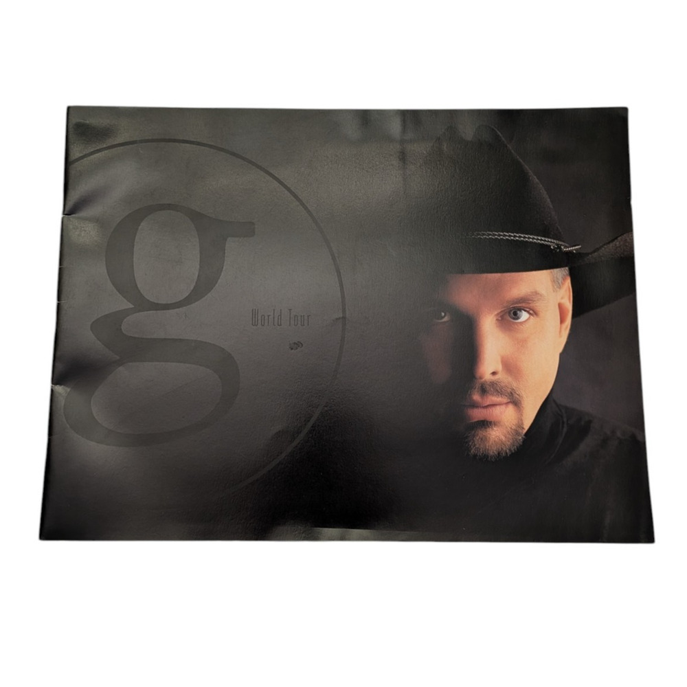 Vintage Garth Brooks 1996 Tour Book Program with Fold Out Poster 16 X 12